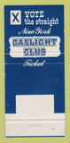 Matchbook Cover - Vote for Jimmy Walker Gaslight Club New York City 30 Strike