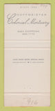 Matchbook Cover - Hoffmeister Mortuary Funeral St Louis MO RED 30 Strike