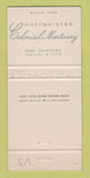 Matchbook Cover - Hoffmeister Mortuary Funeral St Louis MO GREEN 30 Strike