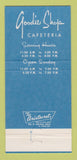 Matchbook Cover - Goodie Shop Cafeteria Terre Haute IN 30 Strike