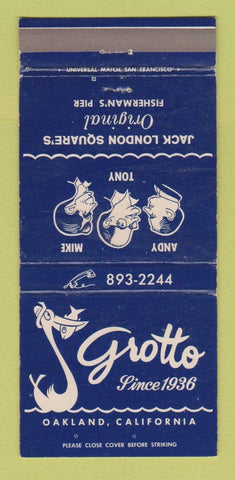 Matchbook Cover - Grotto Restaurant Oakland CA WEAR 30 Strike