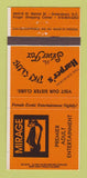 Matchbook Cover - Mirage Strip Club Greensboro NC ORANGE 30 Strike