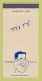 Matchbook Cover - Jack Oakie Actor Movies TV 30 Strike