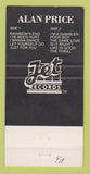 Matchbook Cover - Alan Price Music Jet Records 30 Strike