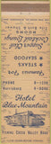 Matchbook Cover - Hotel Blue Mountain Harrisburg VA