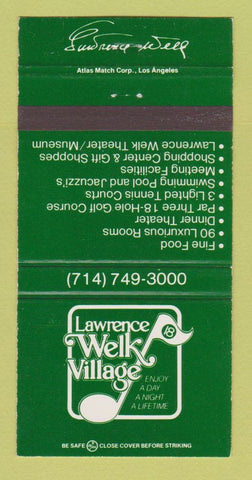 Matchbook Cover - Lawrence Welk Village Golf Escondido CA 30 Strike