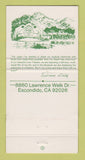 Matchbook Cover - Lawrence Welk Village Golf Escondido CA 30 Strike