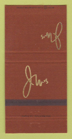 Matchbook Cover - JW's Marriott Hotel Anaheim CA 30 Strike