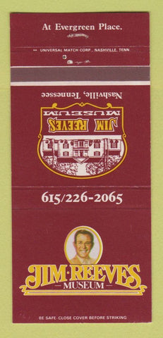 Matchbook Cover - Jim Reeves Museum Music Nashville TN 30 Strike