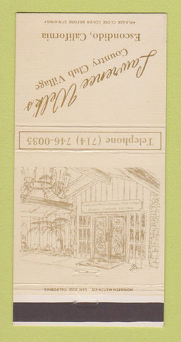 Matchbook Cover - Lawrence Welk Village Golf Escondido CA 30 Strike