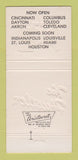 Matchbook Cover - The Hustler Strip Club CHAIN 30 Strike