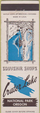 Matchbook Cover - Crater Lake National Park Souvenir Shop OR