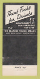 Matchbook Cover - Fink's San Francisco CA 30 Strike
