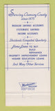 Matchbook Cover - Ghemung Valley Savings Bank Elmira NY Full Length 30 Strike