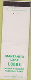 Matchbook Cover - Manzanita Lake Lodge Lassen Volcanic NP