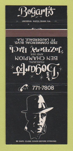 Matchbook Cover - Bogart's Fort Lauderdale FL 30 Strike