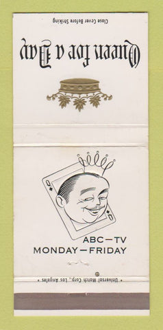 Matchbook Cover - Queen for a Day TV Show ABC  30 Strike