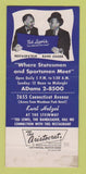 Matchbook Cover - Ted Lewis Crows Nest Washington DC Music Band 30 Strike