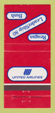 Matchbook Cover - United Airlines Ronald Reagan George Bush 1980 30 Strike