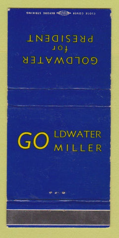 Matchbook Cover - Barry Goldwater for President WEAR 30 Strike