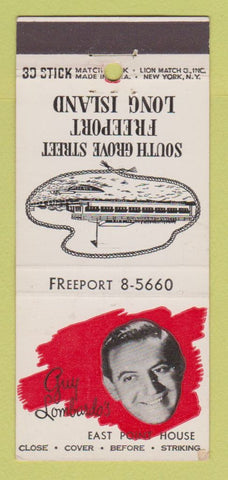 Matchbook Cover - Guy Lombardo's East Point House Freeport LI NY 30 Stick