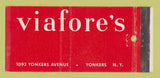 Matchbook Cover - Viafore's Yonkers NY Restaurant WEAR 30 Strike
