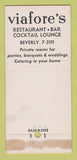 Matchbook Cover - Viafore's Yonkers NY Restaurant WEAR 30 Strike