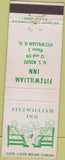 Matchbook Cover - Fitzwilliam NH Inn  Smoking Pipes