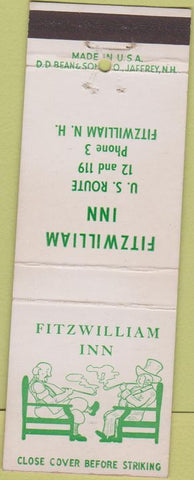 Matchbook Cover - Fitzwilliam NH Inn  Smoking Pipes