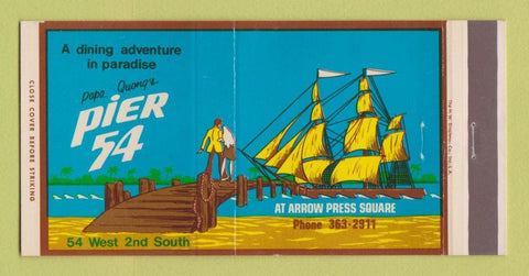 Matchbook Cover - Pier 54 Salt Lake City? UT? 30 Strike