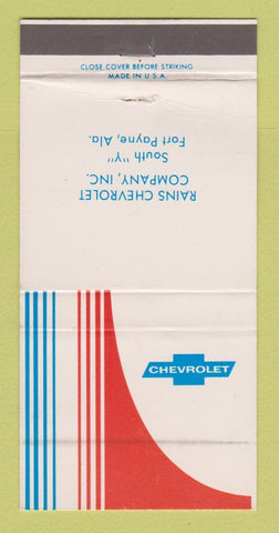 Matchbook Cover - Rains Fort Payne AL 30 Strike
