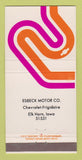 Matchbook Cover - Esbeck Frigidaire Elk Horn IA 30 Strike