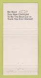 Matchbook Cover - Esbeck Frigidaire Elk Horn IA 30 Strike