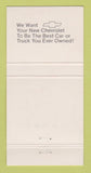 Matchbook Cover - Shearer Burlington VT 30 Strike