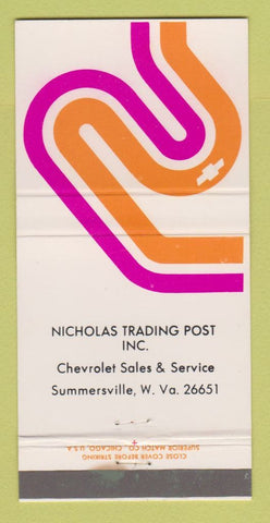 Matchbook Cover - Nicholas Trading Post Summersville WV 30 Strike