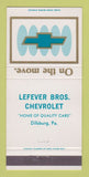 Matchbook Cover - Lefever Bros Dillsburg PA 30 Strike
