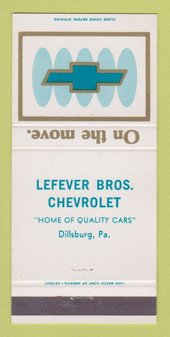 Matchbook Cover - Lefever Bros Dillsburg PA 30 Strike
