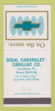 Matchbook Cover - Diehl Cadillac Lewisburg PA 30 Strike
