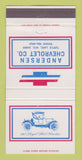 Matchbook Cover - Andersen Turtle Lake WI 30 Strike