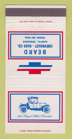 Matchbook Cover - Beard Oldsmobile Martin TN 30 Strike