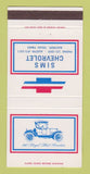 Matchbook Cover - Sims Bastrop TX 30 Strike
