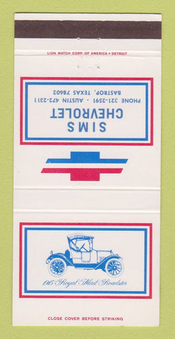 Matchbook Cover - Sims Bastrop TX 30 Strike