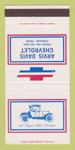 Matchbook Cover - Arvis Davis Paducah TX 30 Strike