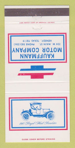 Matchbook Cover - Kauffmann Motors Kenedy TX 30 Strike