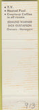 Matchbook Cover - Cyprus Hotel Palm Springs CA green