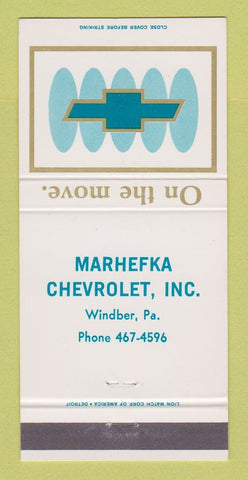 Matchbook Cover - Marhefka Windber PA 30 Strike