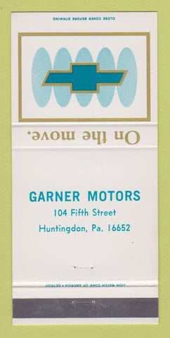 Matchbook Cover - Garner Motors Huntingdon PA 30 Strike