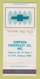 Matchbook Cover - Simpson De Witt AR 30 Strike