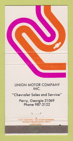 Matchbook Cover - Union Motors Perry GA 30 Strike