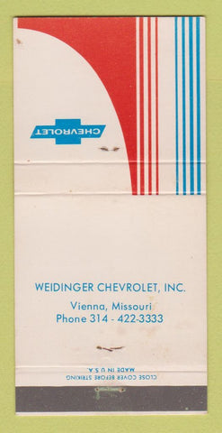 Matchbook Cover - Weidinger Vienna MO 30 Strike